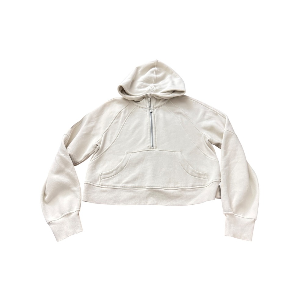Lululemon Scuba Oversized Half-Zip Hoodie Cream White XS/S LW3DMAS
